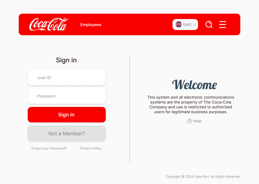 Coca cola sign in page - Warm Up Challenge - Katy Fard