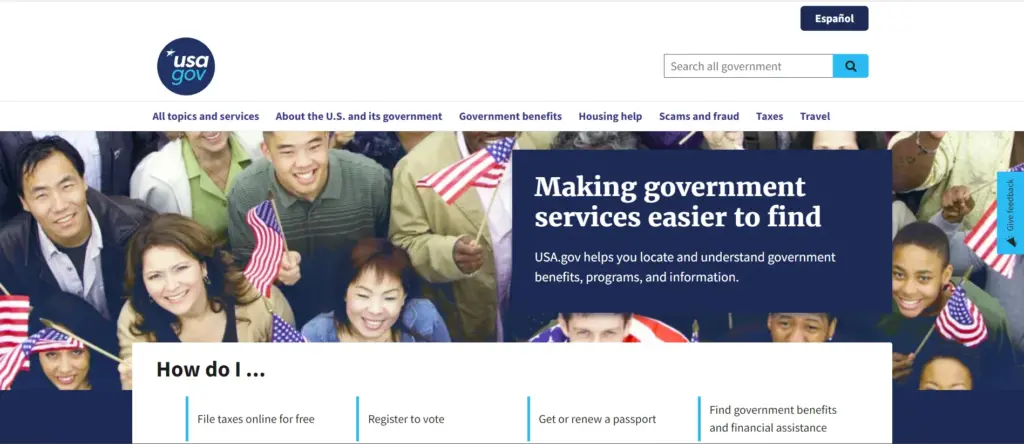 American government website redesign​