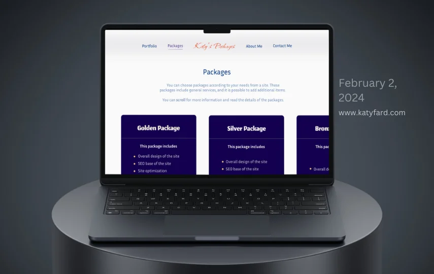 Package Page portfolio