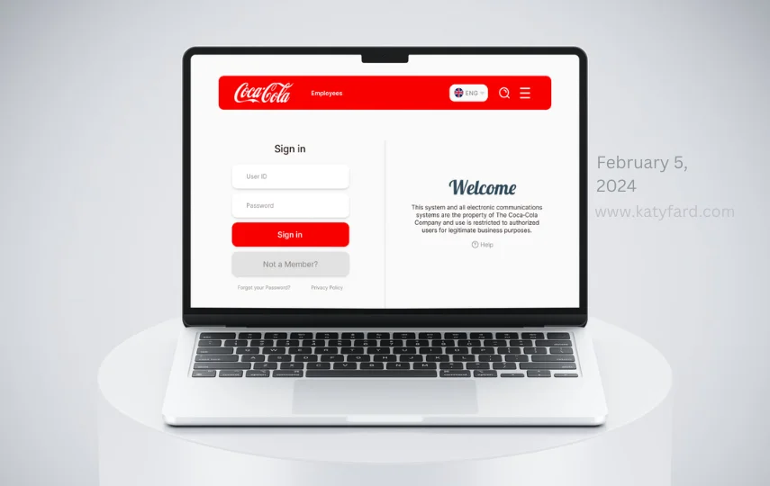 redesigning CocaCola sign in page