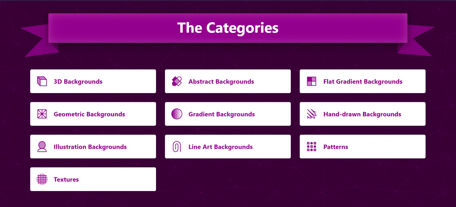 SVG backgrounds background categories in katy fard portfolio website