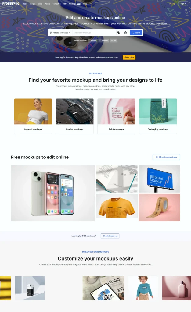 mockups in katy fard website as a webdesigner